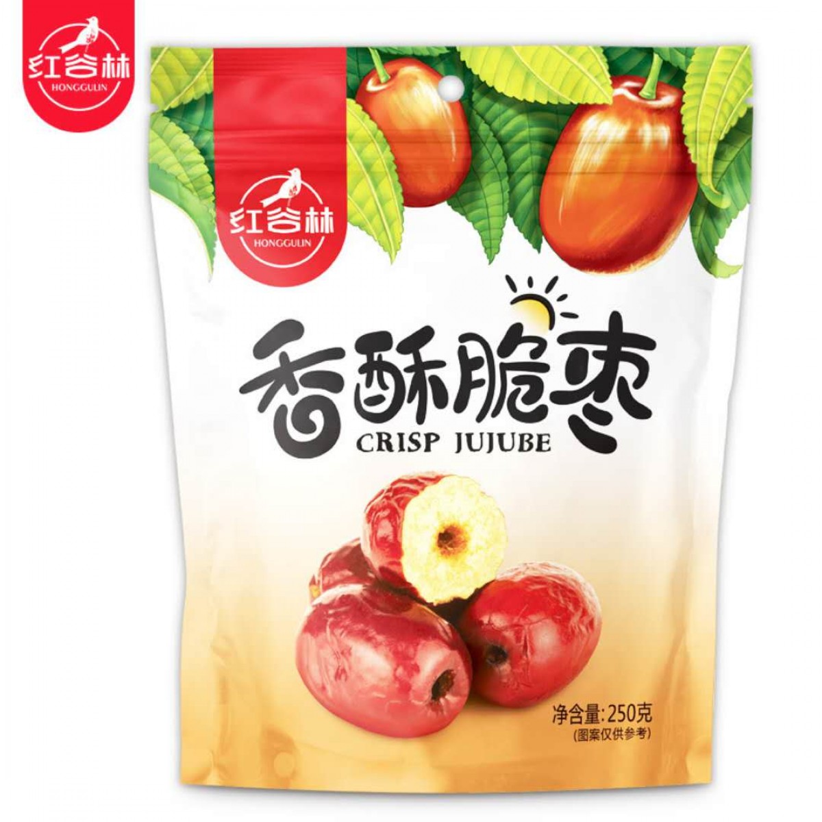红谷林 香酥脆枣250g*2袋 单独包装 开袋即食 包邮