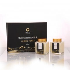 饶河特产 蜂饶汇 东北黑蜂椴树雪蜜 248g*2瓶 淡淡花香、甜润适中 包邮