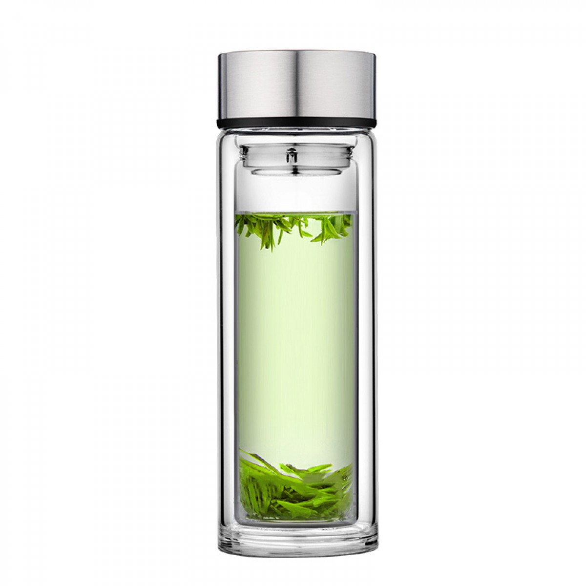 黑玻璃杯007 500ml 小巧便携夏季泡茶杯 包邮