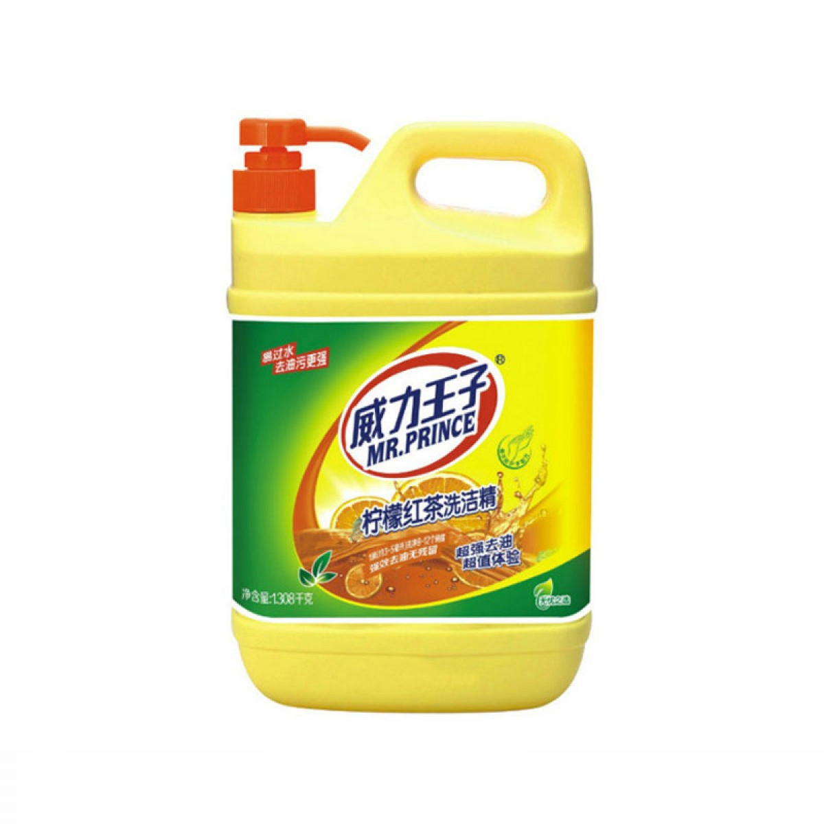 威力王子 柠檬红茶洗洁精 1.308kg*6瓶 快速有效去除餐具、烹饪用具上的油污及异味  包邮