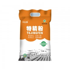 龙江特产 三合盛特精粉面粉 5kg/袋 粉质细腻均匀，色泽微黄，香气浓郁 包邮
