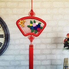 【特惠商品】伊春特产 玫瑰屏扇 传统手工编织，手工艺品，艺术精美 包邮