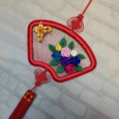 【特惠商品】伊春特产 玫瑰屏扇 传统手工编织，手工艺品，艺术精美 包邮