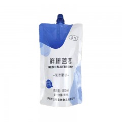 【特惠商品】伊春特产 志有鲜榨蓝莓果汁饮料 300ml*8袋/箱 果香清新、入口中顺滑 包邮
