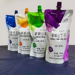 【特惠商品】伊春特产 志有鲜榨山梨果汁饮料 300ml*8袋/箱 果香清新、入口中顺滑 包邮