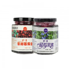 龙江特产 塔哈尔河 蓝莓、蔓越莓果酱180g*2瓶 营养丰富，肉质细腻 包邮