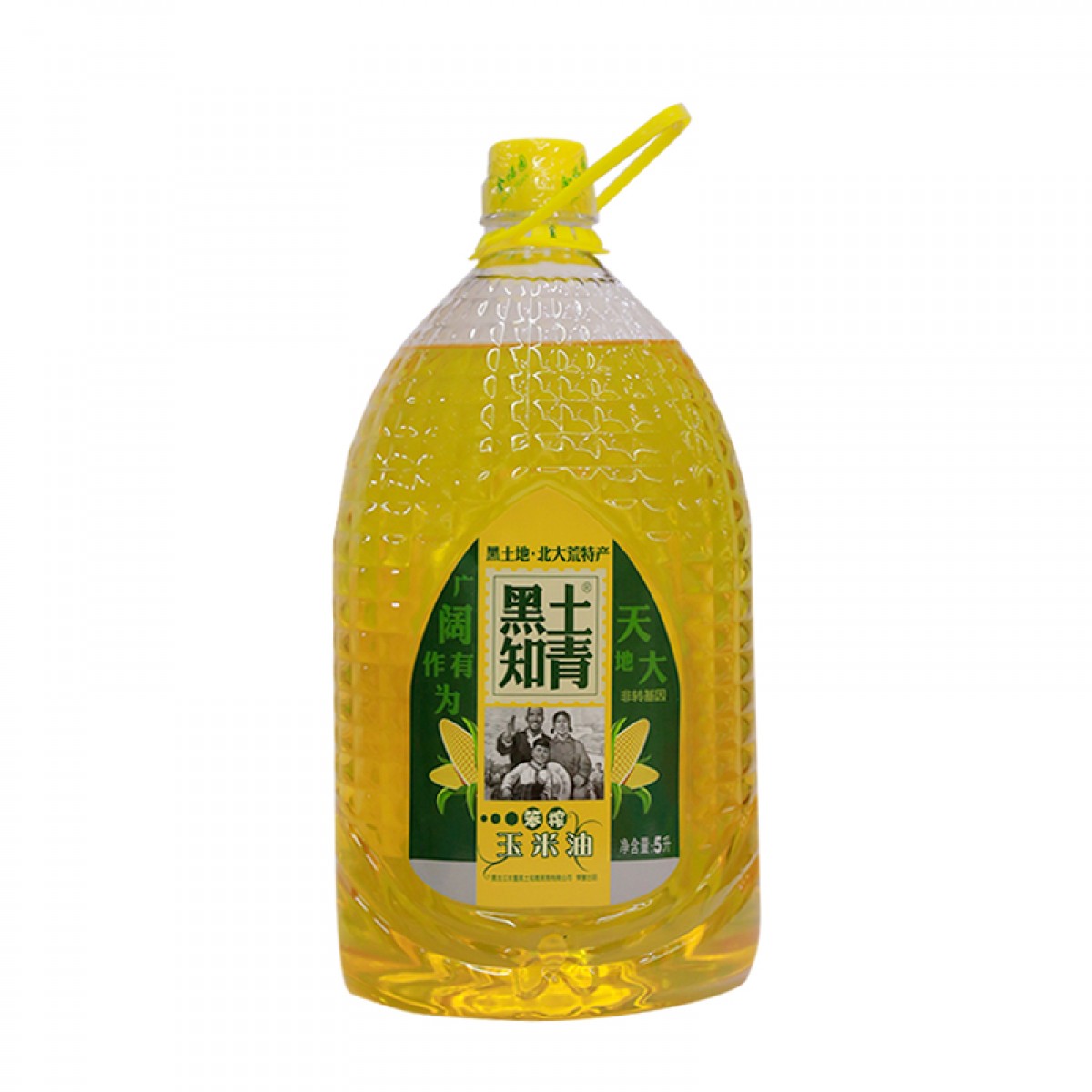 黑龙江特产 黑土知青笨榨玉米胚芽油 5L/桶 非转基因食用油，玉米油物理压榨 包邮