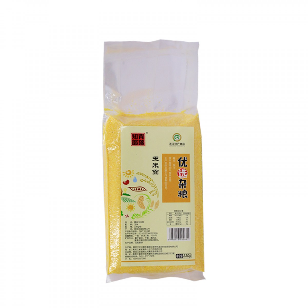 黑龙江特产 知青部落玉米面 330g*5块 寒地黑土原生态，手工精选营养丰富 包邮
