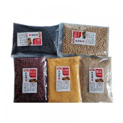 龙江特产 周稼粮仓五谷杂粮 500g*5袋/箱 黑豆、红豆、玉米碴、糙米、黄豆 包邮
