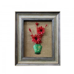 【特惠商品】哈尔滨特产 麦秸工艺画《植物画》系列 家居挂饰中式国风 包邮