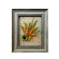 【特惠商品】哈尔滨特产 麦秸工艺画《植物画》系列 家居挂饰中式国风 包邮