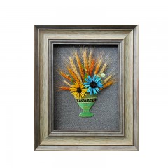 【特惠商品】哈尔滨特产 麦秸工艺画《植物画》系列 家居挂饰中式国风 包邮