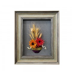 【特惠商品】哈尔滨特产 麦秸工艺画《植物画》系列 家居挂饰中式国风 包邮