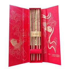 【特惠商品】鹤岗特产 金羽丝路 红豆杉养生筷子 19cm×2双×2盒 环保健康，真材实料 包邮