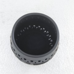 龙江特产 绥源 龙纹笔筒 高12公分 黄粘土质黑陶  包邮