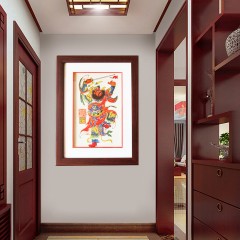 【特惠商品】兰西特产 彭氏年画 钟馗21×28cm 手工艺品，成品挂画 包邮