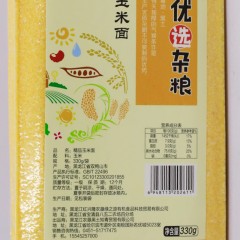 黑龙江特产 知青部落玉米面 330g*5块 寒地黑土原生态，手工精选营养丰富 包邮