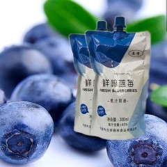 【特惠商品】伊春特产 志有鲜榨蓝莓果汁饮料 300ml*8袋/箱 果香清新、入口中顺滑 包邮