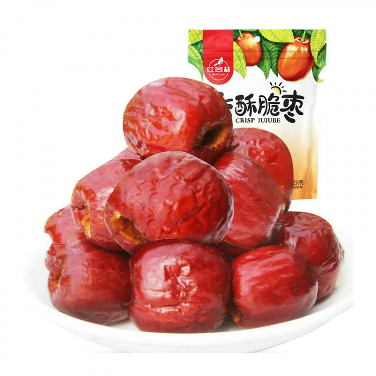红谷林 香酥脆枣250g*4袋 单独包装 开袋即食 包邮
