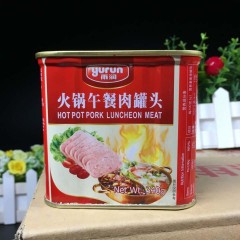 雨润 精品火锅午餐肉罐头 340g*5盒 户外野餐火锅麻辣烫午餐肉火腿烤肉即食 包邮[批发]