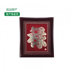 抚远艺术品(馆)  鱼皮画 53*43cm 经典手工制品 包邮