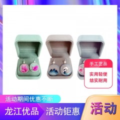 【特惠商品】哈尔滨特产 瑞雪工艺品 耳环 6.2x3 cm 手工制品 包邮