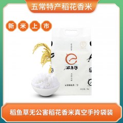 五常特产 稻鱼草无公害稻花香米真空手拎袋装 5kg 绵软微甜、柔软有弹性